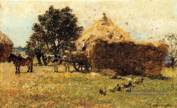  leon - Construction d’une Meule scènes rurales paysan Léon Augustin Lhermitte